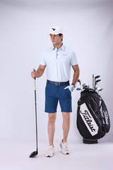 Nectar Pale Blue C Stripe Golf Polo