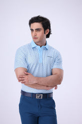 Cut Away Golf Polo Sky