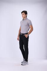Moderno Knit Silver Grey Golf Polo