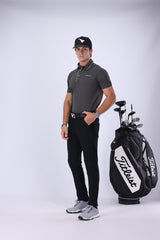 Nectar Smoke Grey C Stripe Golf Polo