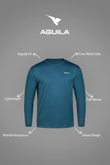 MEN'S LONG SLEEVE T-SHIRT TEAL