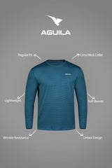MEN'S LONG SLEEVE T-SHIRT TEAL
