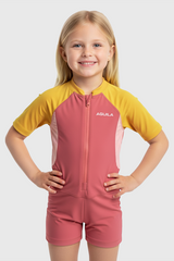 Dolphin Dazzle Light Pink Girls Swim Suit