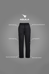 Velour Fit Track Pants Black