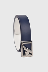 Golf Leather Belt | Navy & White