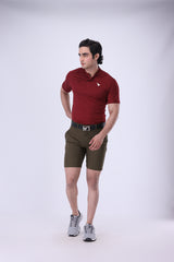 Antiguo G-C Burgundy Golf Polo