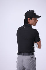Moderno Knit Black Golf Polo