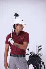 ANTIGUO MAROON GOLF POLO
