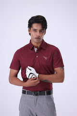 ANTIGUO MAROON GOLF POLO