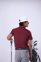 ANTIGUO MAROON GOLF POLO
