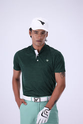 ANTIGUO G-C BOTTLE GREEN GOLF POLO