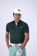 ANTIGUO G-C BOTTLE GREEN GOLF POLO