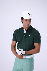 ANTIGUO G-C BOTTLE GREEN GOLF POLO