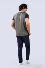 Power Lift T Shirt Navy & Grey