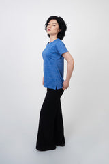 Cationic Women T Shirt Royal Melange