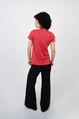 Cationic Women T Shirt Red Melange