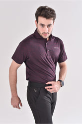 Moderno Cationic Burgundy Golf Polo