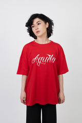 CozyVibe Red Ladies Over Size T-Shirt