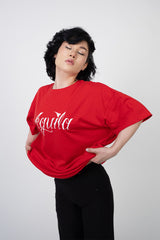 CozyVibe Red Ladies Over Size T-Shirt