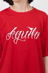 CozyVibe Red Ladies Over Size T-Shirt