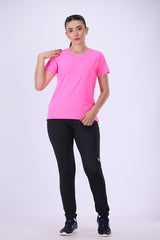 Cationic Women T Shirt Pink Melange