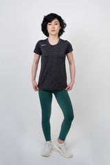 Cationic Women T Shirt Grey Melange
