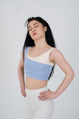 AGUILA ASYMMETRIC SPORTS BRA LIGHT BLUE