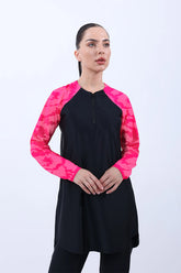 Aqua Drift Black Swim Shirt Top