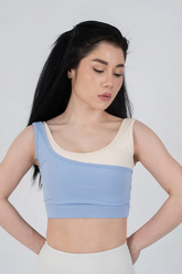 AGUILA ASYMMETRIC SPORTS BRA LIGHT BLUE