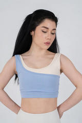 AGUILA ASYMMETRIC SPORTS BRA LIGHT BLUE