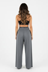 WIDE-LEG FLOW PANT DARK GREY