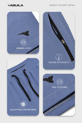 PRO GYM SHORT ROLLING WATER/ BLACK
