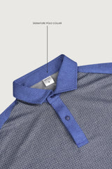 CUT AWAY MEN GOLF POLO GREYBLUE