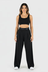 WIDE-LEG FLOW PANT BLACK