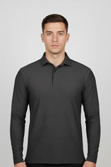 BARI LS GOLF POLO DARK GREY