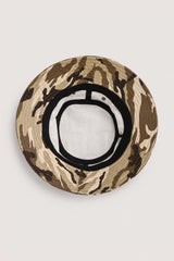 BUCKET CAP BEIGE BROWN CAMO