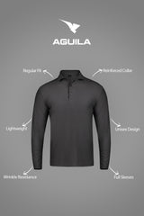 BARI LS GOLF POLO DARK GREY