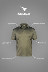 Moderno Knit oilive green Golf Polo