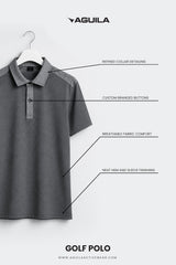 CUT AWAY MEN GOLF POLO Dark Grey