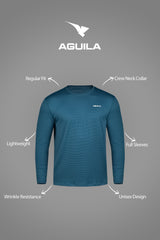 MEN'S LONG SLEEVE T-SHIRT TEAL