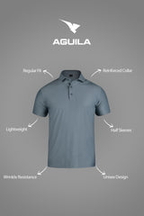 BARI MEN GOLF POLO SLATE GREY