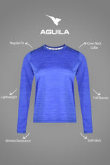 WOMEN LONGSLEEVE SHIRT ROYAL BLUE