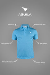 SWIFT MEN GOLF POLO CYAN