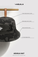 BUCKET CAP BLACK CAMO