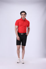 Moderno Knit Red Golf Polo