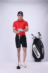 Moderno Knit Red Golf Polo