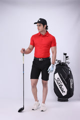 Moderno Knit Red Golf Polo