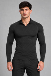Stride Tech Performance Quarter-Zip Midlayer Black