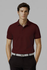 AREZZO GOLF POLO Maroon(JACQUARD)