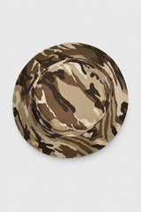 BUCKET CAP BEIGE BROWN CAMO